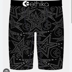 Ethika Boys Staple Black and Gray Star Pattern Boxers-GOOD DENIM YXL (12-14)